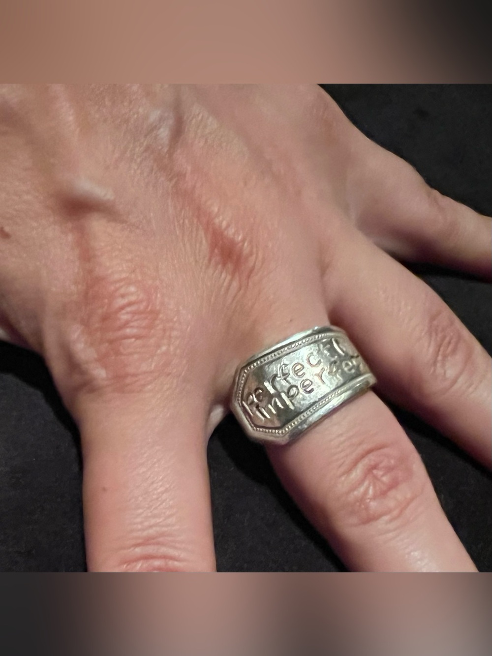 Sterling Silver 'Perfectly Imperfect' Statement Ring - Silver